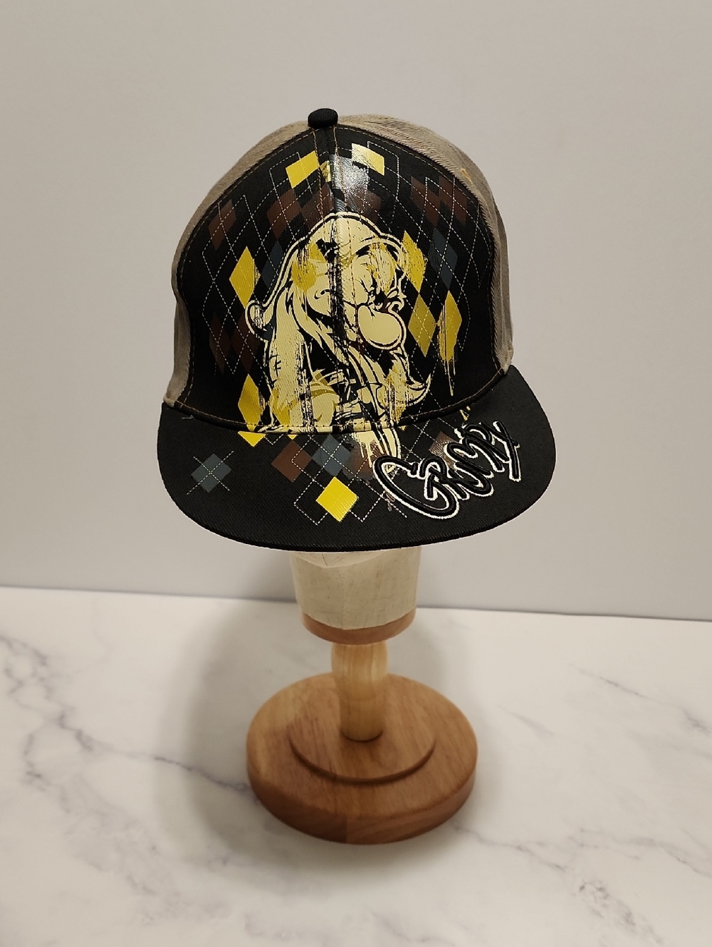 Disney Grumpy Cap Fitted Stretch Graffiti Snow White Walt Disney Parks